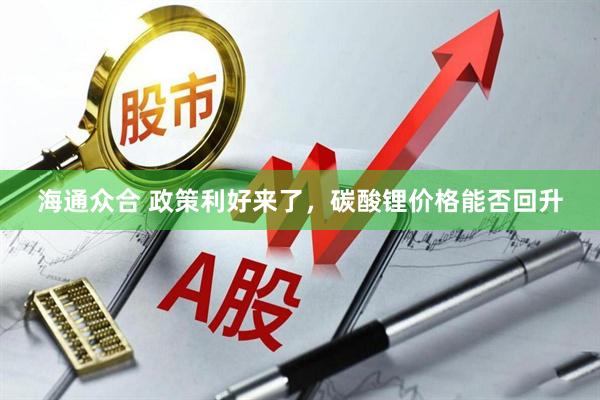 海通众合 政策利好来了，碳酸锂价格能否回升