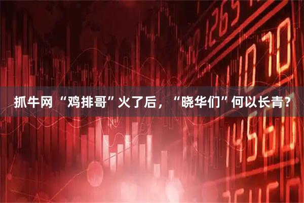 抓牛网 “鸡排哥”火了后，“晓华们”何以长青？